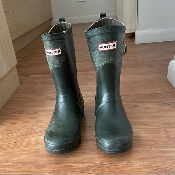 Festival Hunter Rain boots, Fleece socks, EUC! 7/8 - Picture 2 of 16